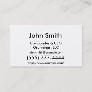 Basic Business Card