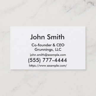 Basic Business Card