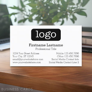 Basic Business Design Logo and Contact Information Card
