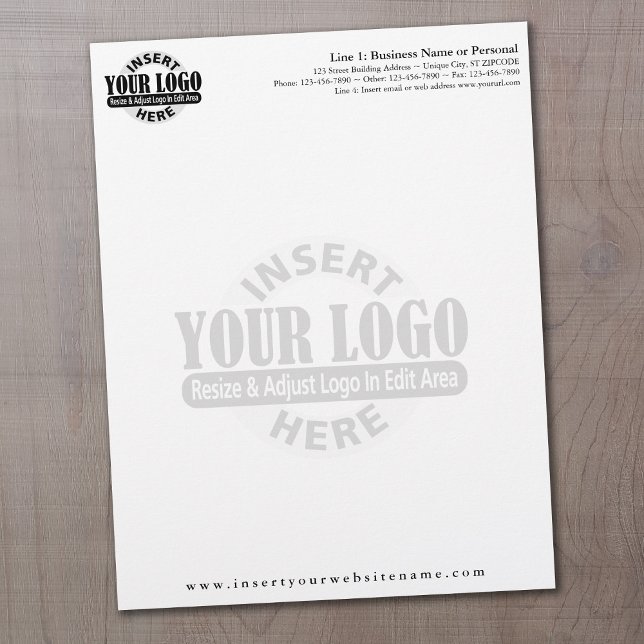 Basic Business Letterhead with WATERMARK Design (Creator Uploaded)