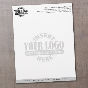 Basic Business Letterhead with WATERMARK Template