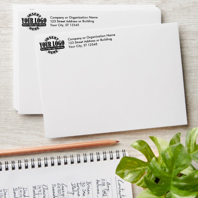 Basic Business - Logo and Return Address Envelopes (Stacked)