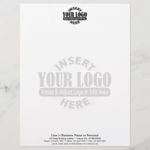 Basic Business Logo Centred with WATERMARK Custom Letterhead