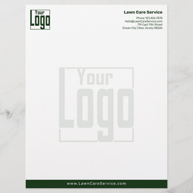 Basic Business Logo Watermark  Custom Letterhead (Front)