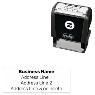 Basic Business Name in Bold Font Return Address Self-inking Stamp
