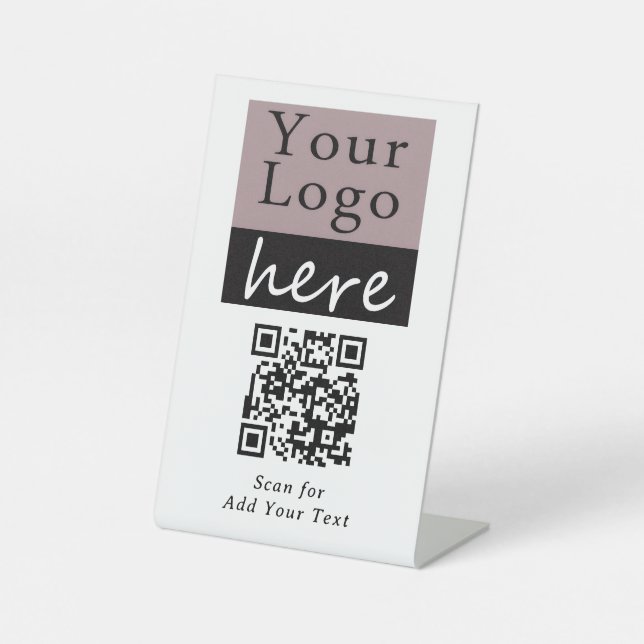Basic Business QR Code Scan Pedestal Sign (Front)