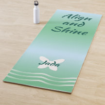 Basic Butterfly with Waves - Soft Greens