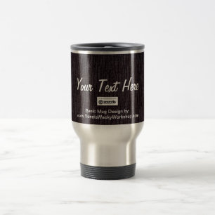 Basic Charcoal, Your Text Here Travel Mug