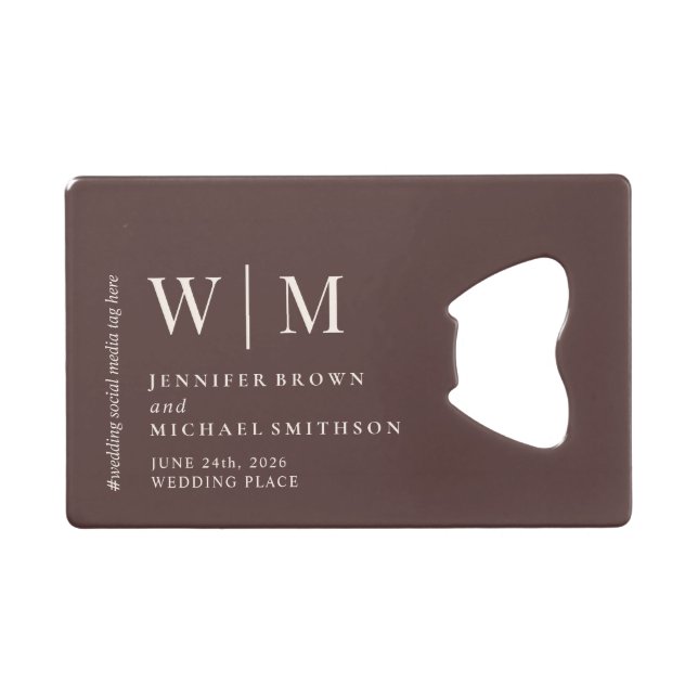 Basic Chocolate Brown Beige Formal Event Wedding (Front (Horizontal))