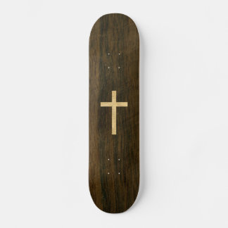 Basic Christian Cross Wooden Veneer Maple Rosewood Skateboard