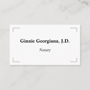 Basic & Classy Notary, Lawyer, Attorney Business Card