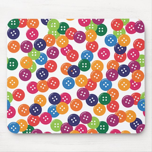 Basic Colour Buttons Edit Mouse Mat (Front)