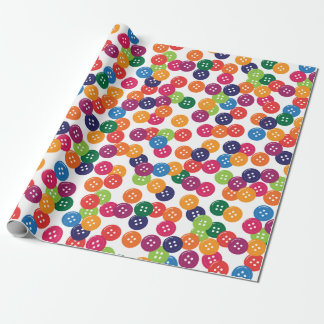 Basic Colour Buttons Wrapping Paper
