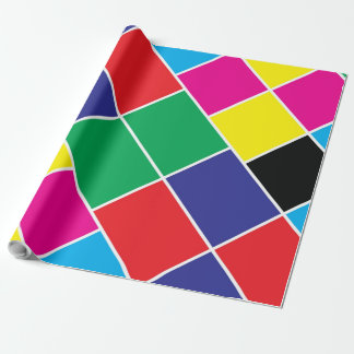 basic colour game wrapping paper