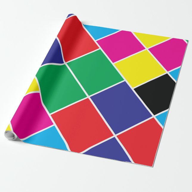 basic colour game wrapping paper (Unrolled)