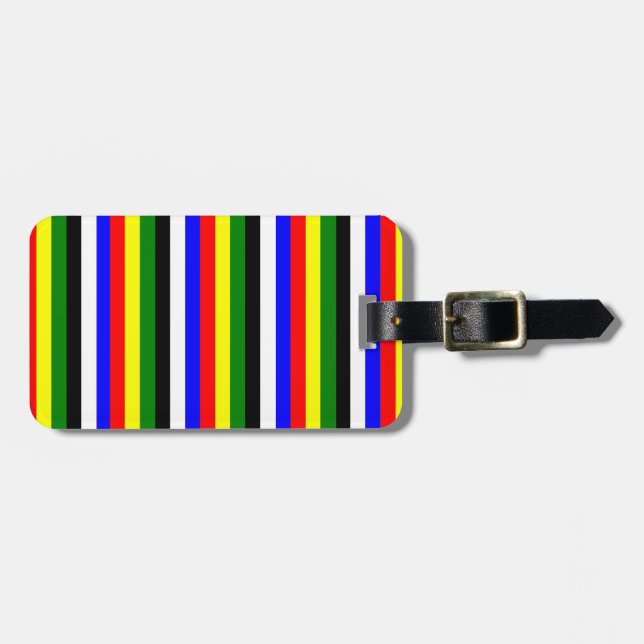 Basic Colours Stripe Luggage Tag (Front Horizontal)
