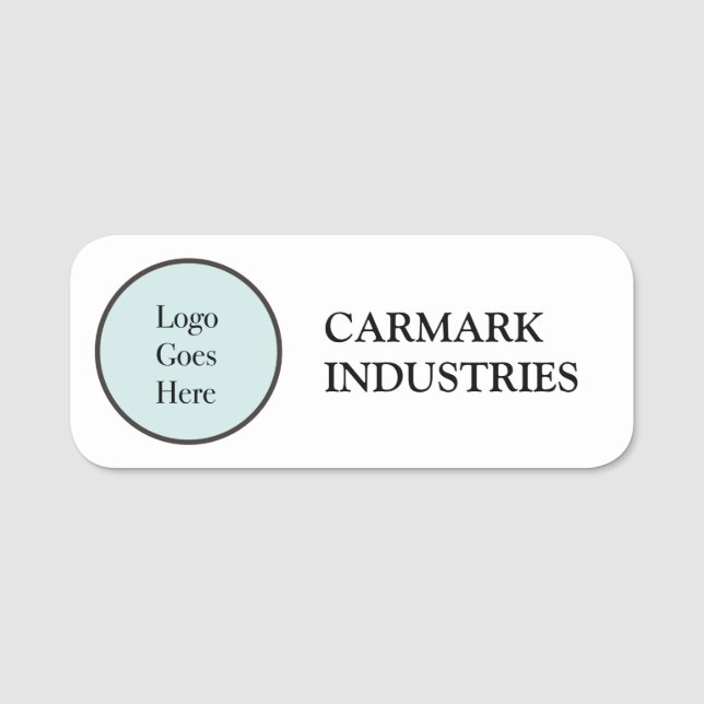 Basic Company Name and Logo Name Tag (Front)