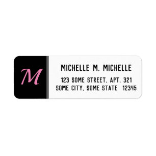 Basic, Custom Initial Letter Return Address Label