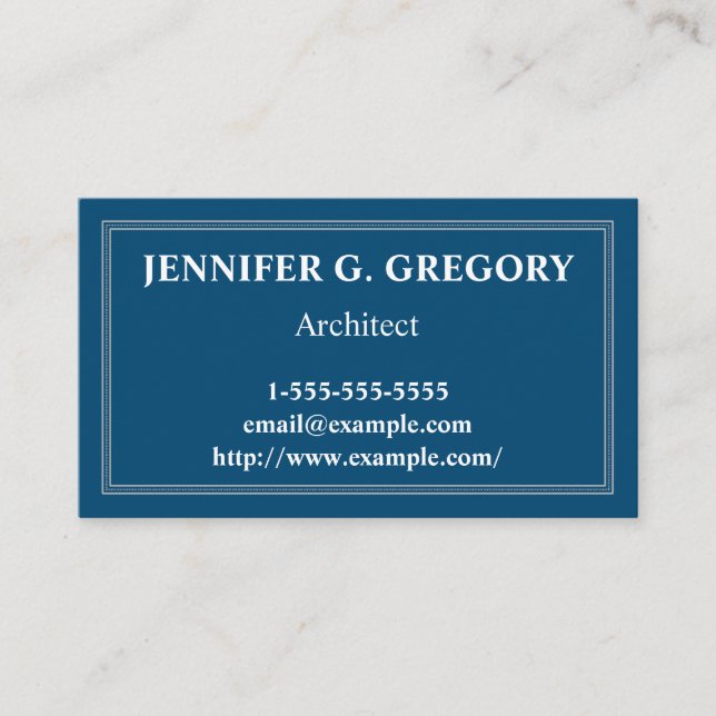 Basic & Customisable Architect Business Card (Front)