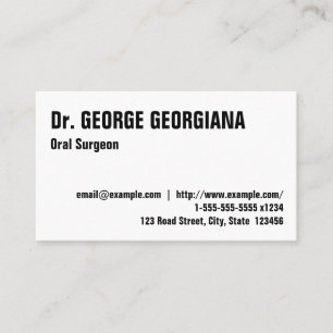 Basic & Customisable Oral Surgeon Business Card