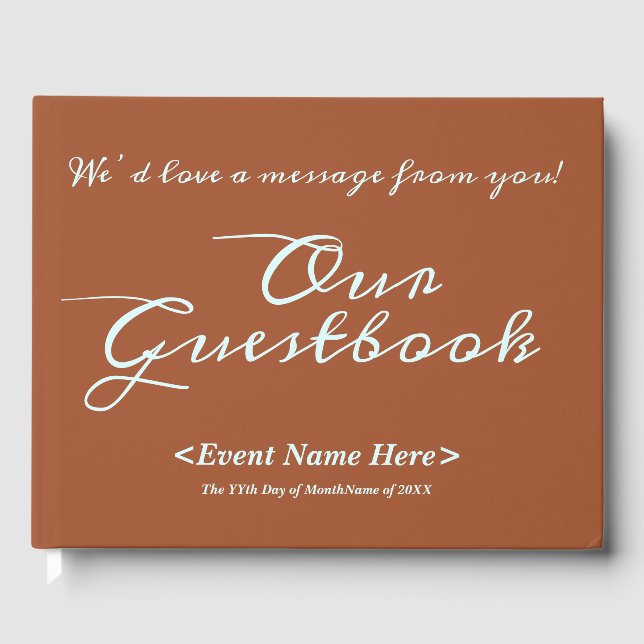Basic & Customised Generic Guest Book (Front)
