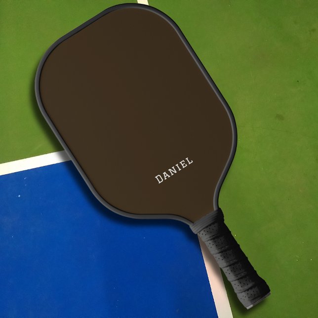 Basic Dark Brown Monogram for Men Pickleball Paddle (Creator Uploaded)