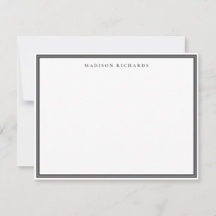 Basic Dark Grey Border Personalised  Card