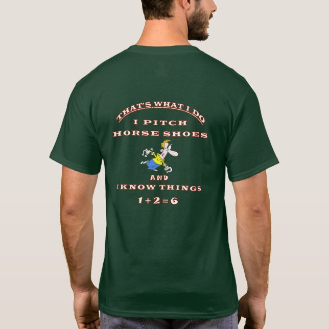 Basic Dark HorseShoe Pitching Tee (Back)