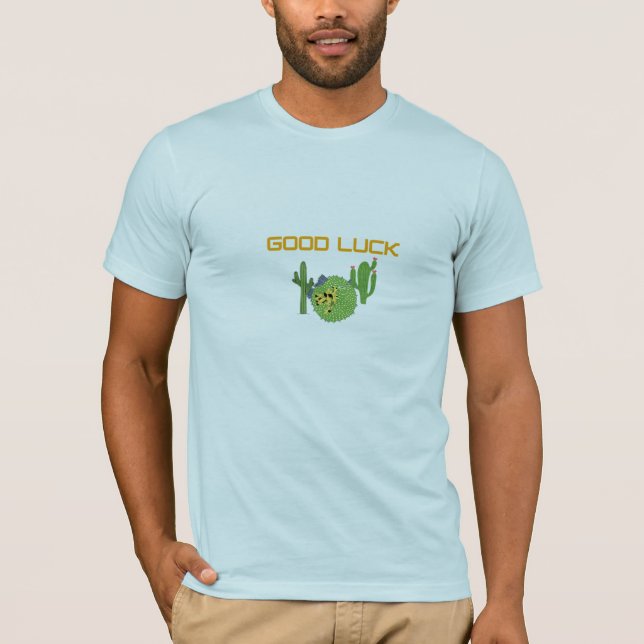 Basic Dark T-Shirt  Good Luck Cactus (Front)