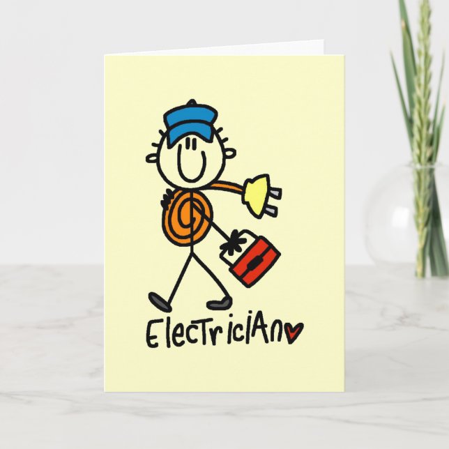 Basic Electrician Tshirts and Gifts Card (Front)