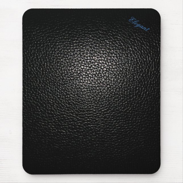 Basic elegant Leather black style pad Mouse Mat (Front)