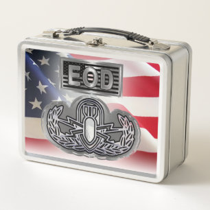 “Basic EOD” with Custom American Flag Metal Lunch Box