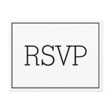 Basic Essential RSVP Postcard