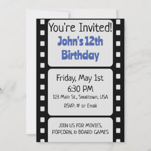 Basic Film Strip Invitation