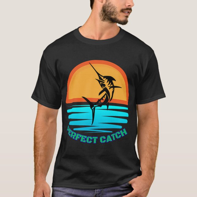 Basic fishing swordfish designe T-Shirt (Front)