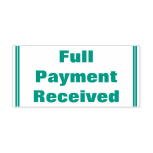 Basic "Full Payment Received" Rubber Stamp