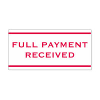 Basic "FULL PAYMENT RECEIVED" Rubber Stamp