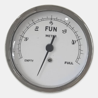 Basic Fun Metre, Empty Classic Round Sticker