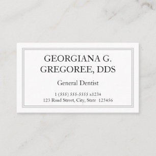 Basic General Dentist Business Card