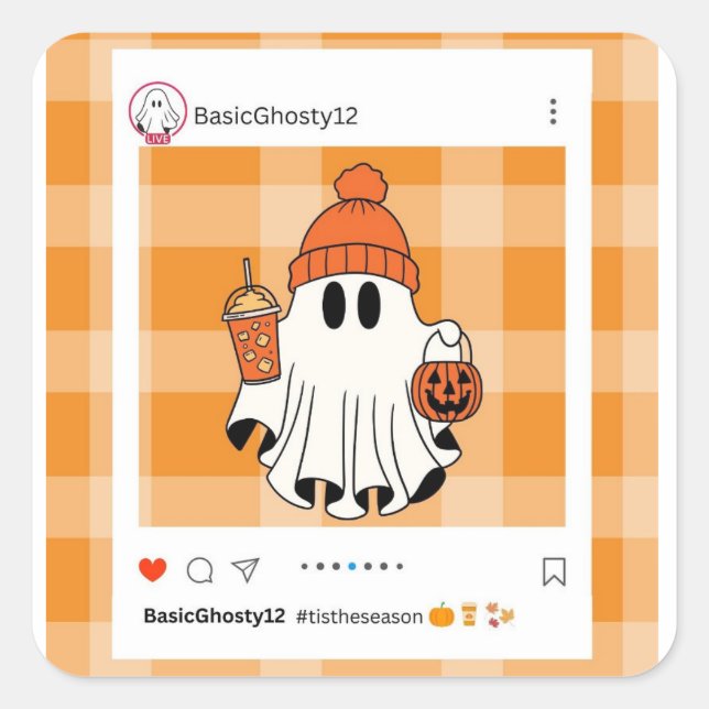 "Basic Ghosty" Kiss-Cut Stickers (Front)