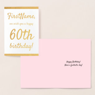 Basic Gold Foil 60th Birthday Greeting Card