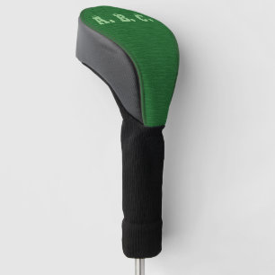 basic green for on the green monogram golf head cover