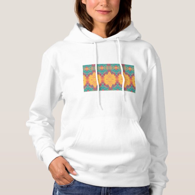 Basic Hooded White Sweatshirt | One Owl Artist (Front)
