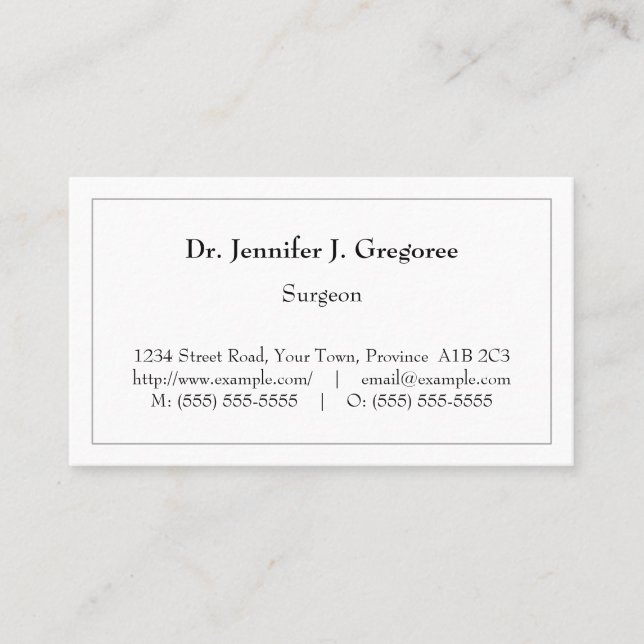 Basic, Humble, and Minimal Business Card (Front)