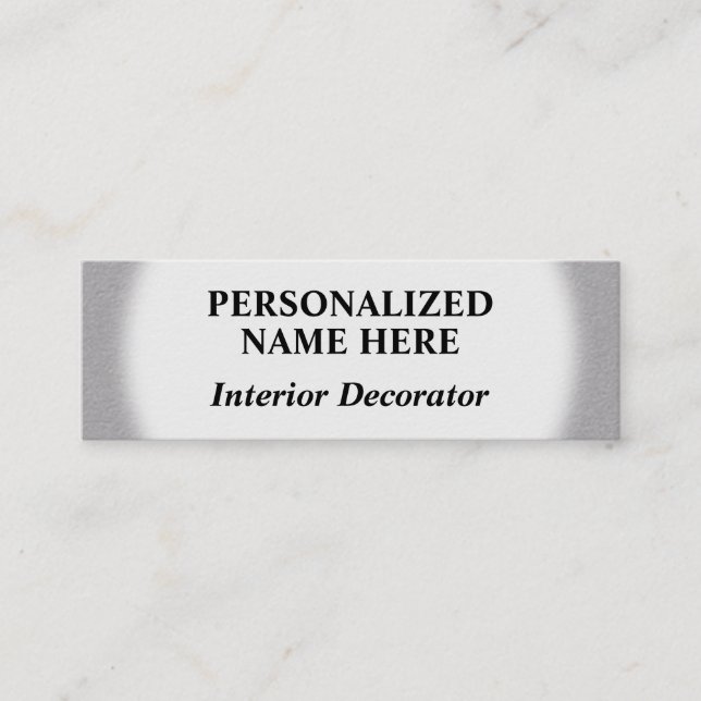 Basic Interior Decorator Business Card (Front)