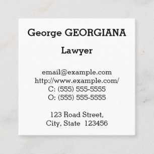 Basic Law Professional Business Card
