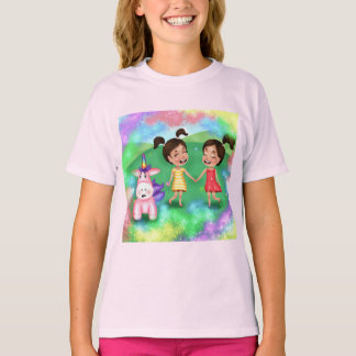 Basic lightweight T-Shirt with fun colourful print