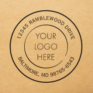Basic Logo Custom Business or Marketing Branded Self-inking Stamp