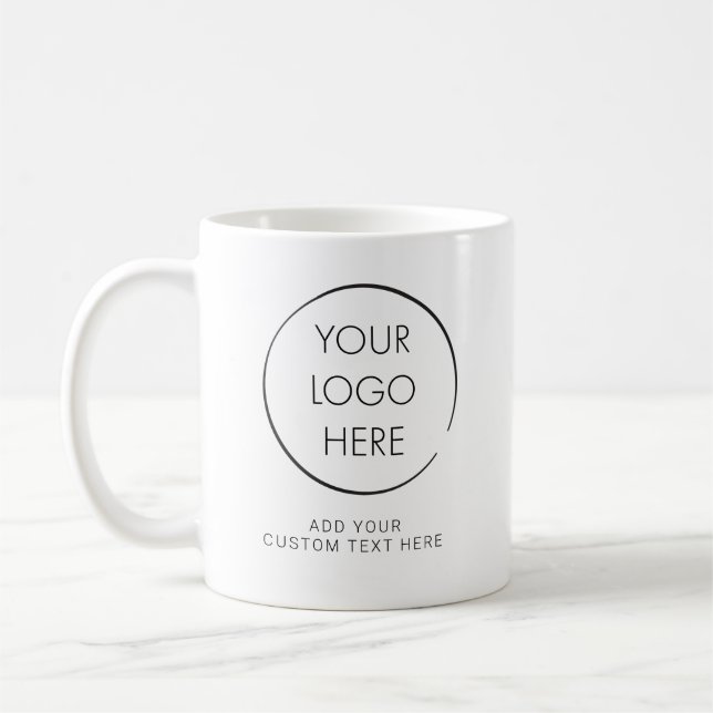 Basic Logo Custom, Business or Marketing Coffee Mug (Left)