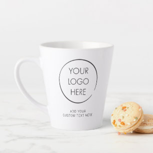 Basic Logo Custom, Business or Marketing Latte Mug